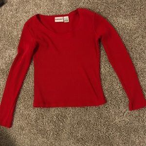 Red long sleeve shirt